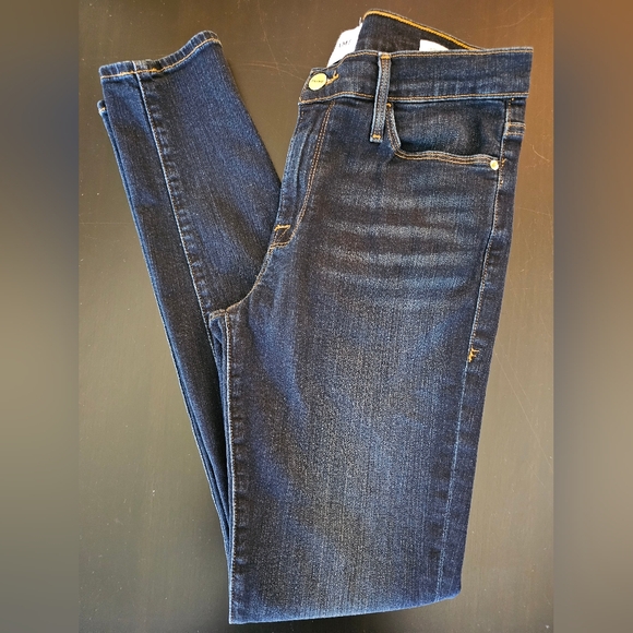 Frame Denim Denim - Frame Denim Women's Skinny Jeans - Dark Blue